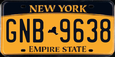 NY license plate GNB9638