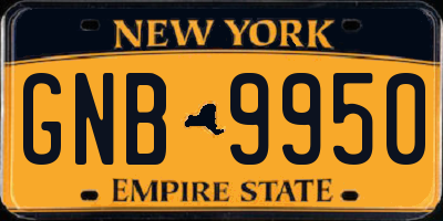 NY license plate GNB9950