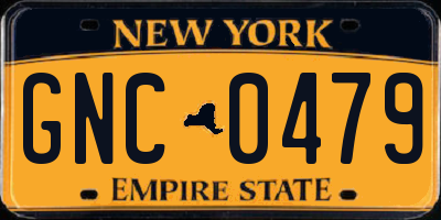 NY license plate GNC0479
