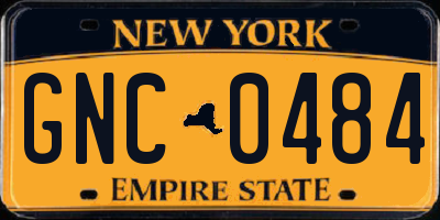 NY license plate GNC0484