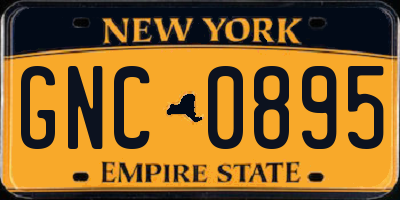 NY license plate GNC0895
