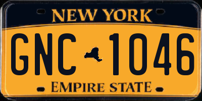 NY license plate GNC1046
