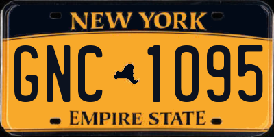 NY license plate GNC1095