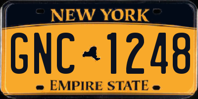 NY license plate GNC1248