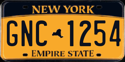 NY license plate GNC1254