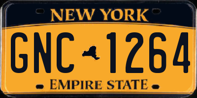 NY license plate GNC1264