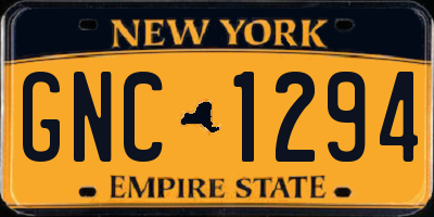 NY license plate GNC1294