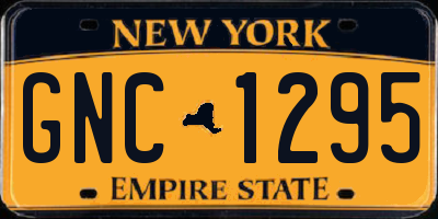 NY license plate GNC1295