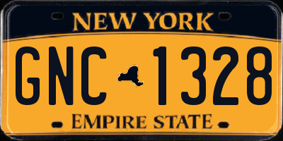 NY license plate GNC1328