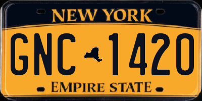 NY license plate GNC1420