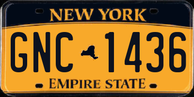 NY license plate GNC1436