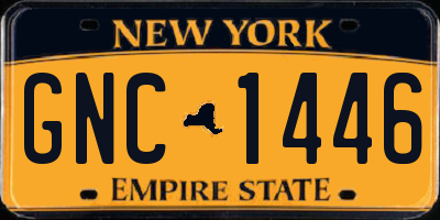 NY license plate GNC1446