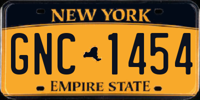 NY license plate GNC1454