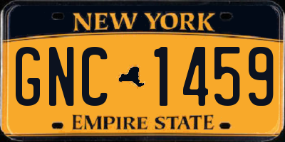 NY license plate GNC1459