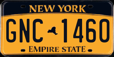 NY license plate GNC1460