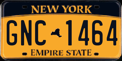 NY license plate GNC1464
