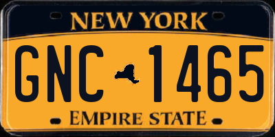 NY license plate GNC1465