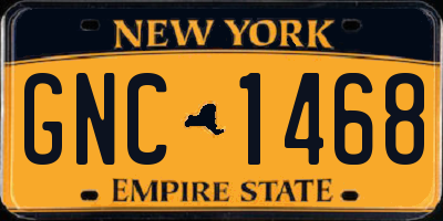 NY license plate GNC1468