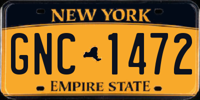 NY license plate GNC1472