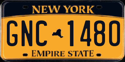 NY license plate GNC1480