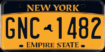 NY license plate GNC1482