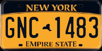 NY license plate GNC1483