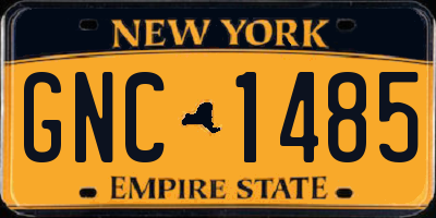 NY license plate GNC1485