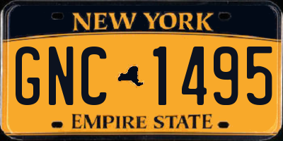NY license plate GNC1495