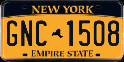 NY license plate GNC1508