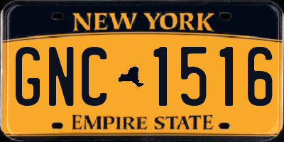 NY license plate GNC1516
