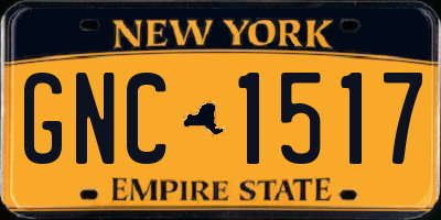 NY license plate GNC1517