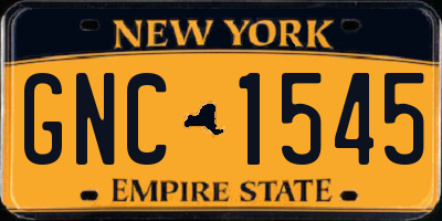 NY license plate GNC1545