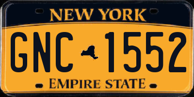 NY license plate GNC1552