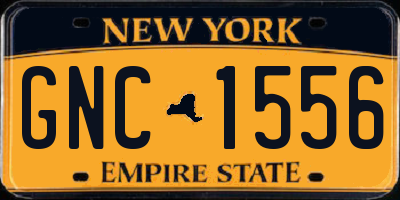 NY license plate GNC1556