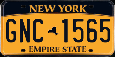 NY license plate GNC1565