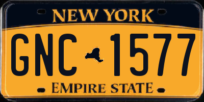NY license plate GNC1577
