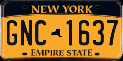 NY license plate GNC1637