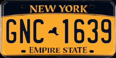 NY license plate GNC1639