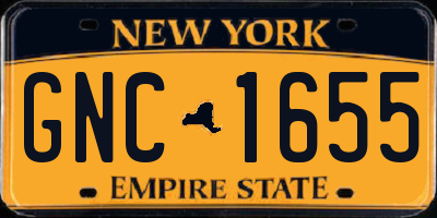 NY license plate GNC1655