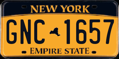 NY license plate GNC1657