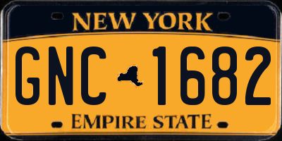 NY license plate GNC1682