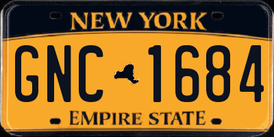 NY license plate GNC1684