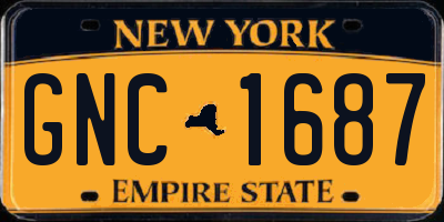 NY license plate GNC1687