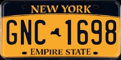 NY license plate GNC1698