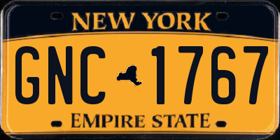 NY license plate GNC1767