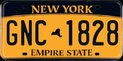 NY license plate GNC1828