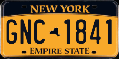 NY license plate GNC1841