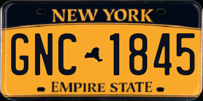 NY license plate GNC1845