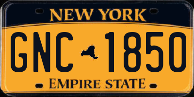NY license plate GNC1850