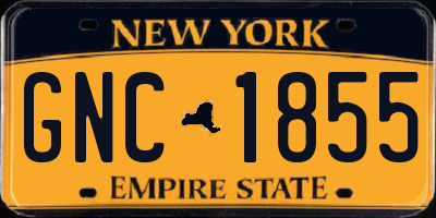 NY license plate GNC1855